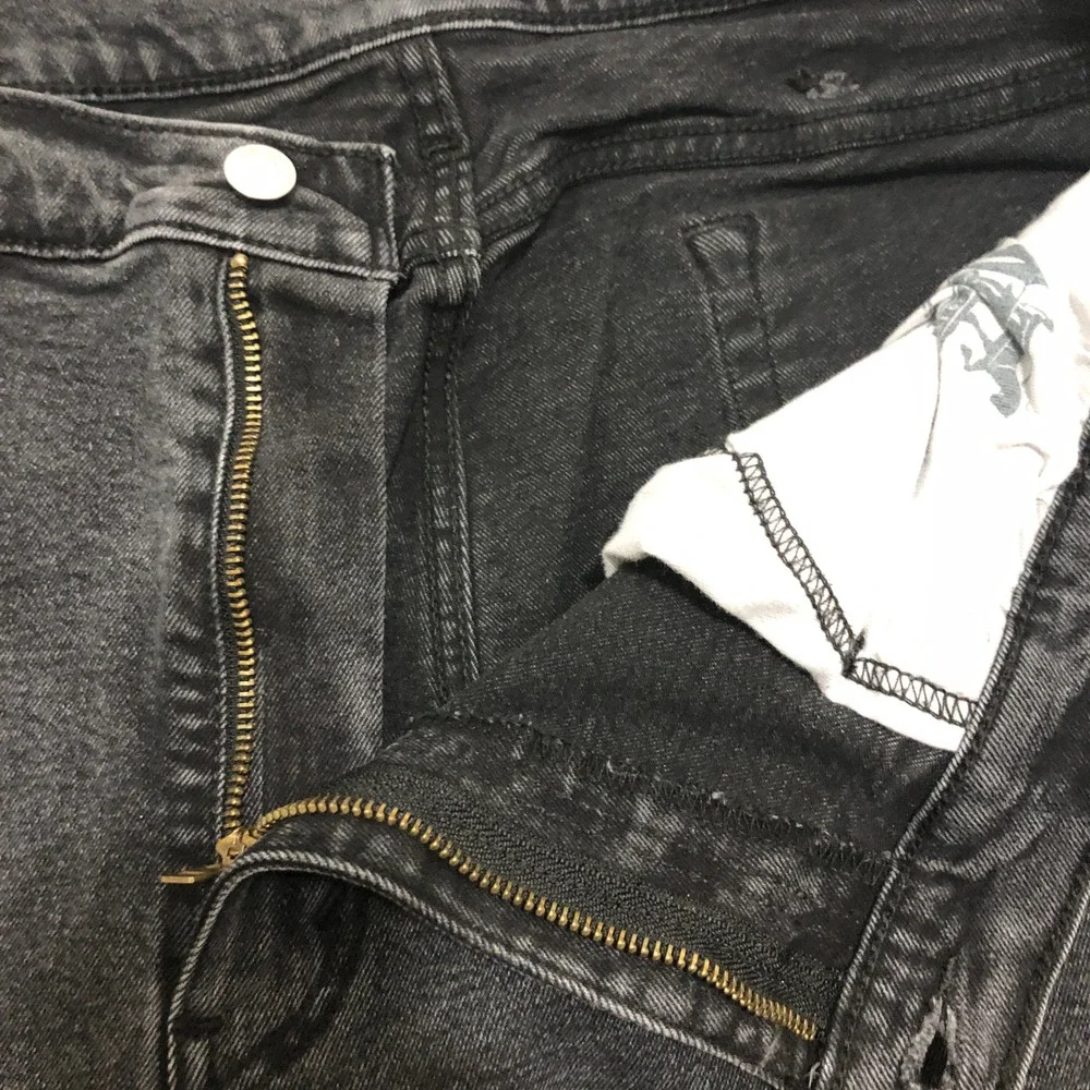 Levis 514 Straight Fit Jeans‎ Mens 38x32 Faded Black Denim Pants